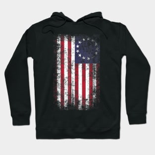 4th of July Patriotic Betsy Ross battle flag 13 colonies Hoodie